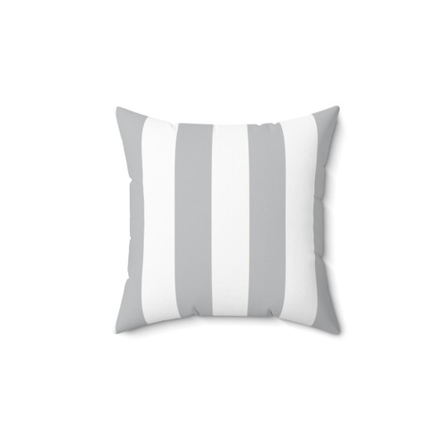 Chunky Grey Stripe Decorative Pillow