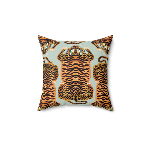 Cute Tibetan tiger-themed throw pillow