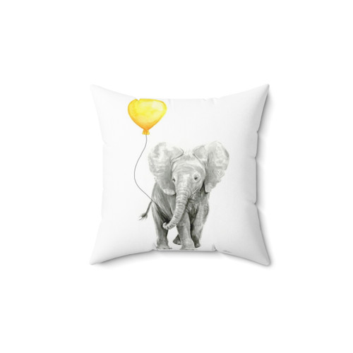 Elephant Baby Watercolor Pillow