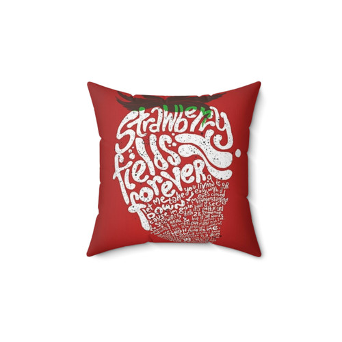 Strawberry Fields Forever Pillow - Decorative Beatles-Inspired Accent