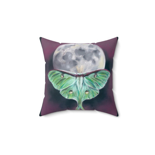 Lunar Moth Pillow - Nature Inspired Home Decor