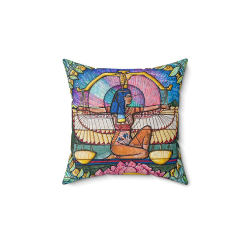 Libra Zodiac Justice Pillow with Paua Shell Design