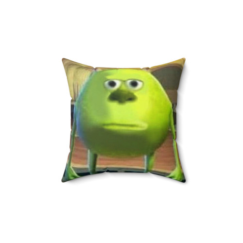 Mike Wazowski Meme Themed Decorative Pillow