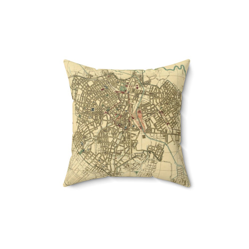 Vintage Map of Sao Paulo Brazil (1916) Pillow