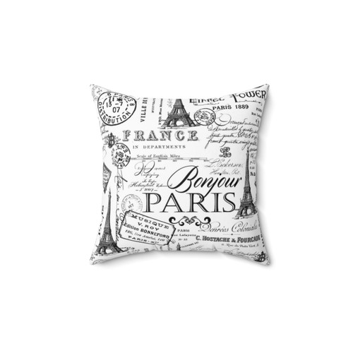 Vintage Paris Nostalgic Pattern Pillow