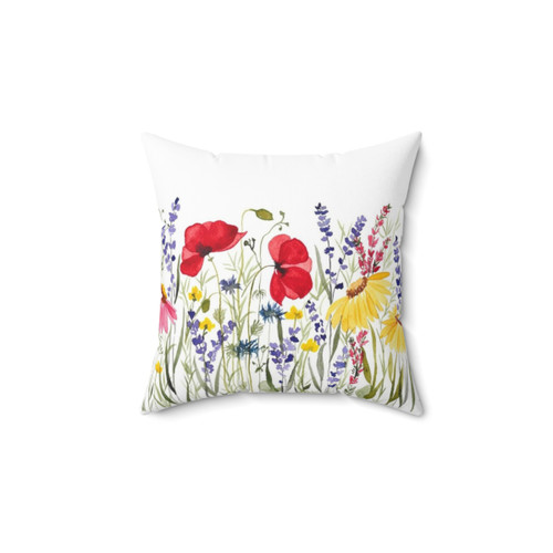 Wildflower Meadow Throw Pillow