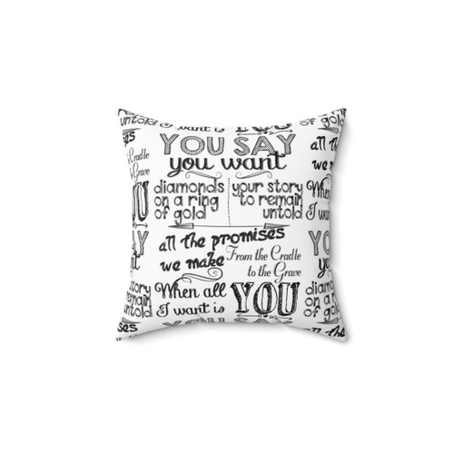 All I Want Is You Chalkboard Pillow