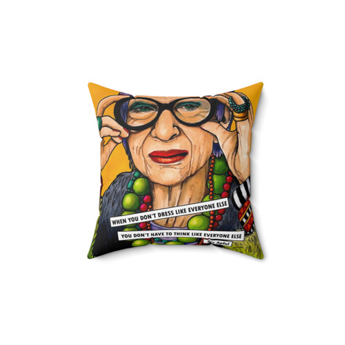 Iris Apfel Inspirational Fashion Pillow