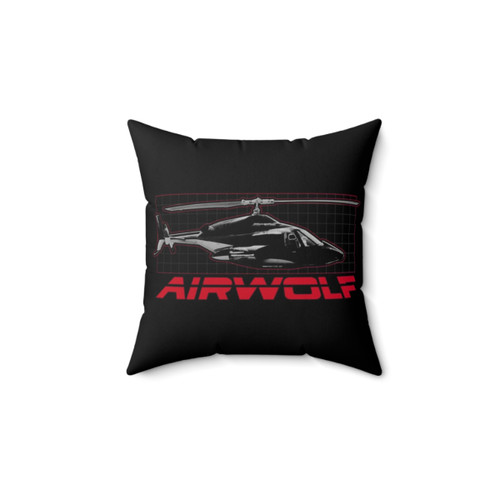 Airwolf Helicopter Retro Pillow