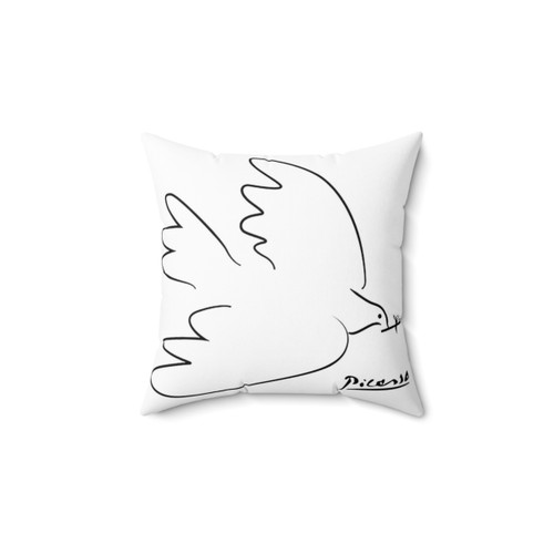 Dove of Peace Pillow - Contemporary Line Art Design