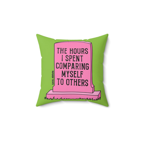 Hours by Sasa Elebea Decorative Throw Pillow with Love Quotes