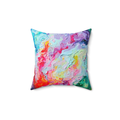 Spectrum Abstraction Pillow - Vibrant Contemporary Accent Decor