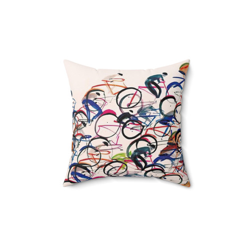 Cycling Race Art Pillow - Decorative Cycling Gift