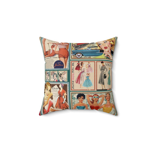 Retro 1950s Fashion Pillow