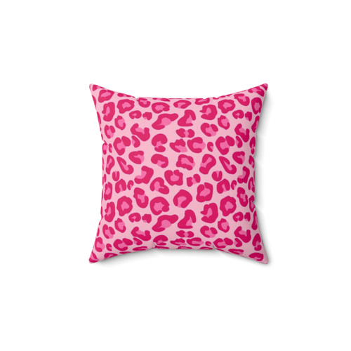 Pastel Pink Leopard Print Throw Pillow