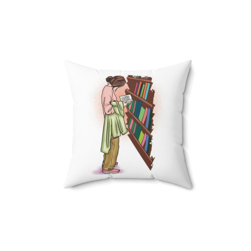Literature My Utopia Pillow featuring a fashionable bookworm illustration