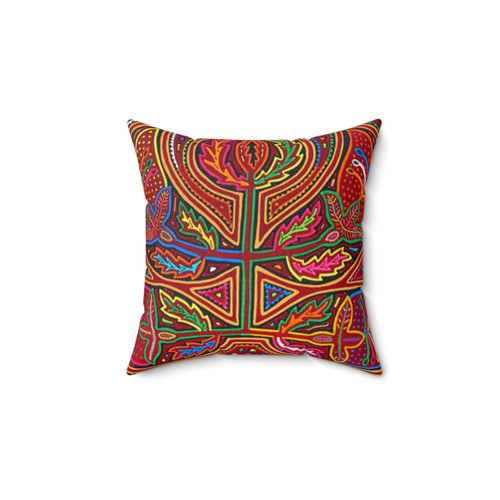 Vibrant Mola de Panama Decorative Pillow