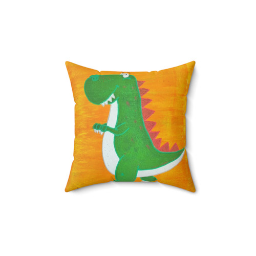 Happy T-Rex Dinosaur Pillow