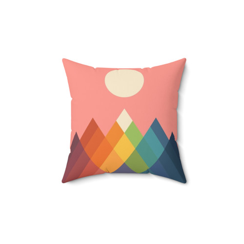 Colorful Rainbow Peak Pillow