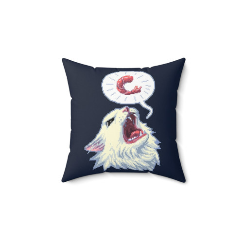 8-Bit Cat Pillow with Thurston the Cat Design