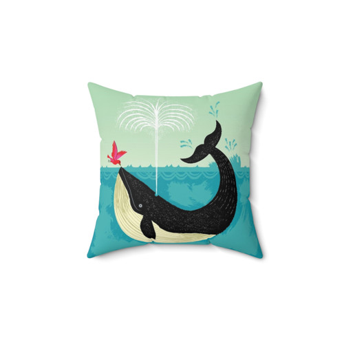The Bird and The Whale Decorative Pillow