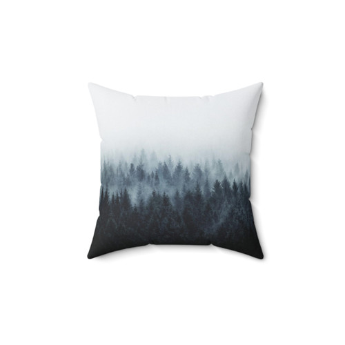 Moody Forest Dream Pillow with Cascadia Trees Covered in Fog
