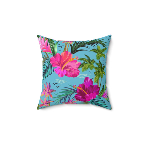 Tropical Aloha Pattern Pillow - Hawaii Retro Style