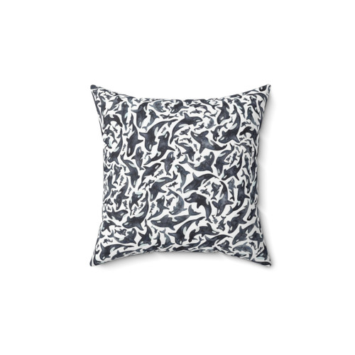 Orcas or Killer Whales Pillow for Nautical Sea Life Decor