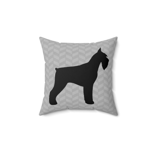 Schnauzer Silhouette Decorative Pillow