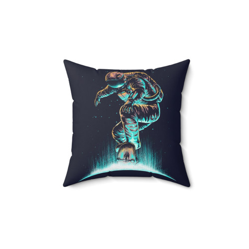 Cosmic Skater Themed Decorative Pillow