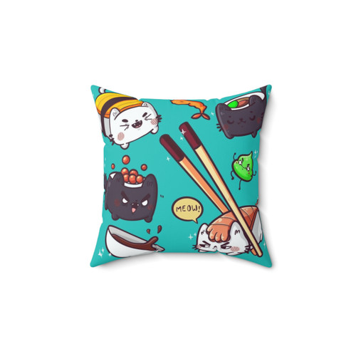 Kawaii Sushi Cat Pillow - Cute Pet Decor