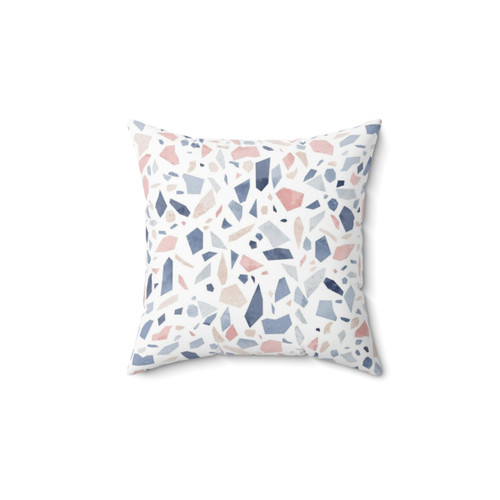 Vintage Geometric Terrazzo Pattern Pillow