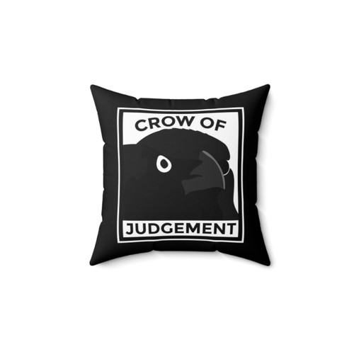 Crow of Judgement Pillow - Funny Meme Decor