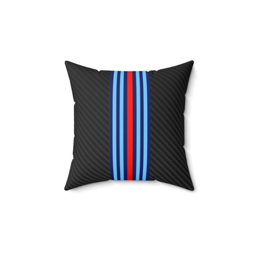 Carbon Fiber Racing Stripes 3D Pillow