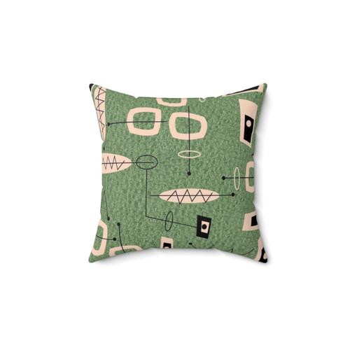 Mid-Century Modern Abstract Throw Pillow