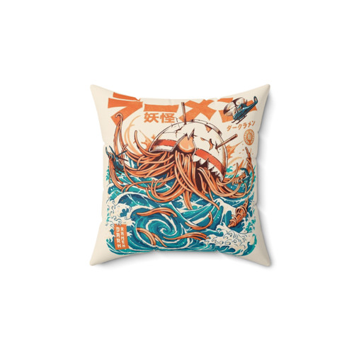 Retro Japanese Ramen Throw Pillow