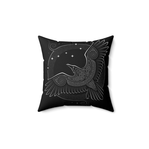 NORTHERN RAVEN Scandinavian Pillow with Raven Design