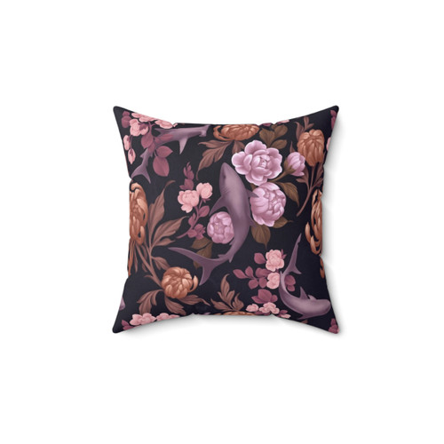 Botanical Sharks Throw Pillow