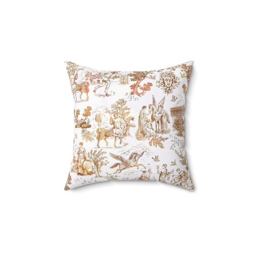 Greek Mythology Toile Pillow with Centaurs, Minotaurs, and Pegasus