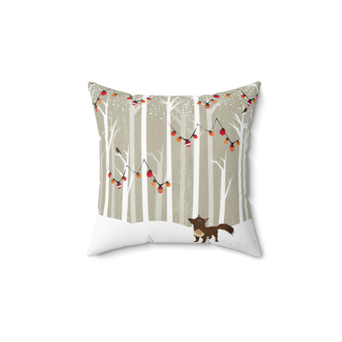 December Winter Landscape Pillow