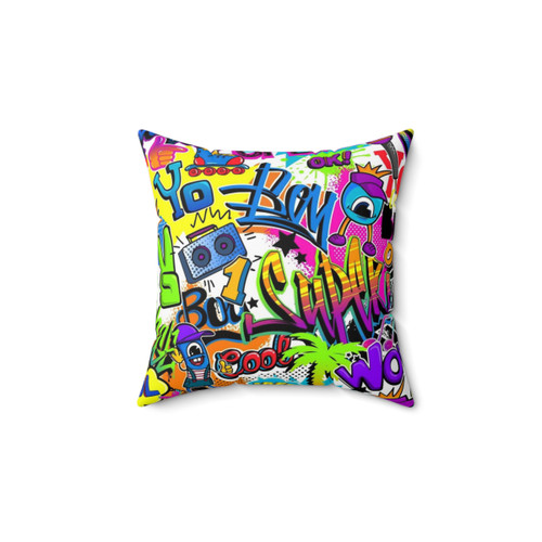 Graffiti Tropical Throw Pillow