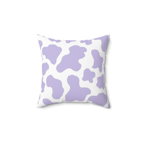 Pastel Purple Cow Print Aesthetic Pillow