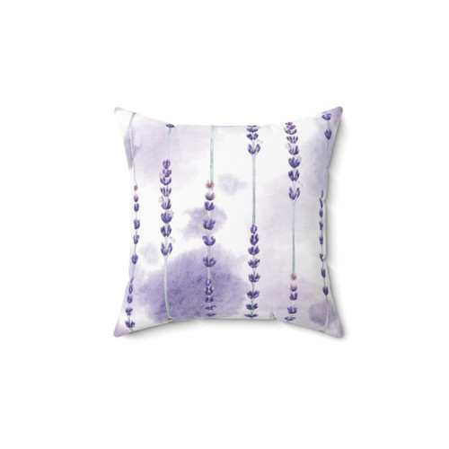 Watercolor Lavender Floral Pillow