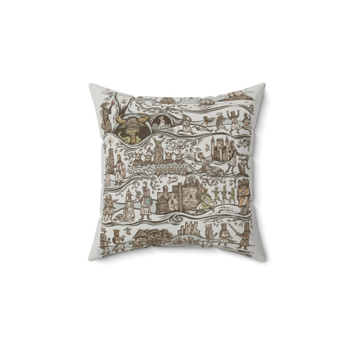 Caerbannog Tapestry Pillow - Decorative Accent Pillow featuring Holy Grail Imagery