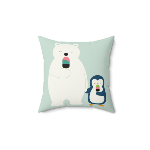 Cool Relaxation Pillow with Popsicle and Polar Bear Design
