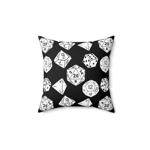 Dice Pattern White Pillow for Gamers