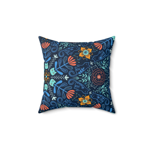 Cats Kaleidoscope Flower Pillow
