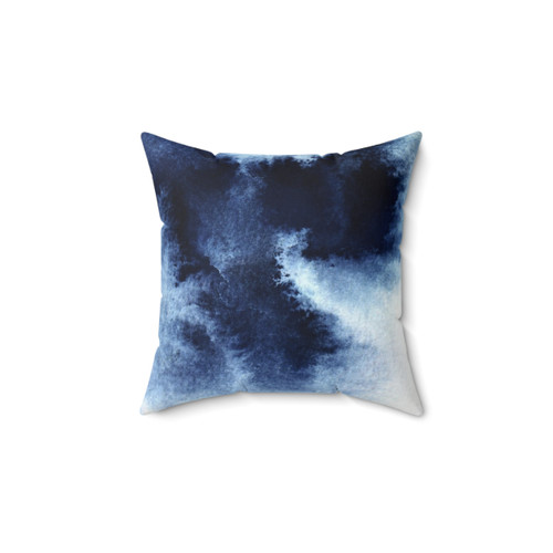 Blue Abstract Painting Pillow