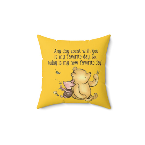 Winnie the Pooh Quote Pillow - Cartoon Character Home Decor