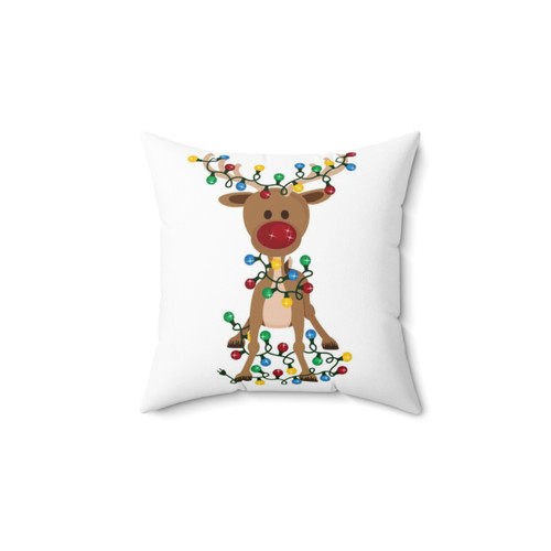 Adorable reindeer Christmas pillow